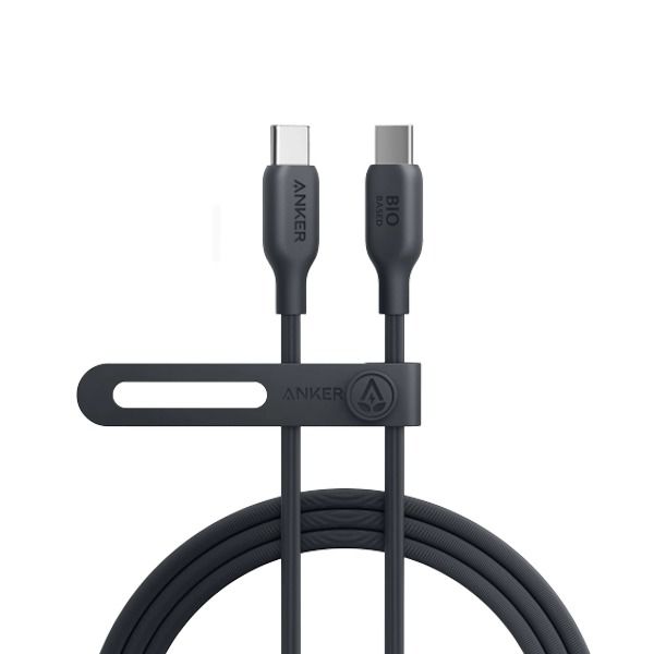 كيبل أنكر 544من نوع USB-C إلي USB-C بقوة 140 واط نايلون طبيعي 0.9 متر | أسود كيبل أنكر 544من نوع USB-C إلي USB-C بقوة 140 واط نايلون طبيعي 0.9 متر | أسود